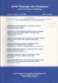 Image of Jurnal Keuangan dan Perbankan : Journal Of Finance and Banking
