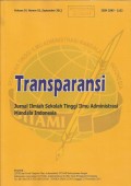 Transparansi : Jurnal Ilmiah Sekolah Tinggi Ilmu Administrasi Mandala Indonesia