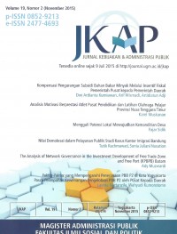 JKAP : Jurnal Kebijakan Administrasi Publik