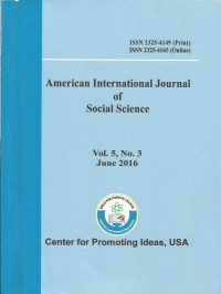 Image of American International Journal of Social Science