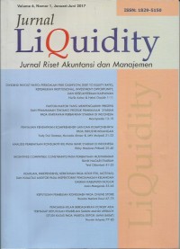 Image of Jurnal Liquidity : Jurnal Riset Akuntansi dan Manajemen