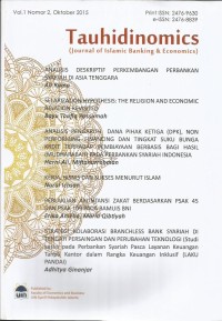 Image of Tauhidinomics : Journal of Islamic Banking and Economics